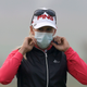 The sunglasses / hat / mask was a popular look this weekend.